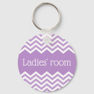 Sleutelhanger van de badkamer, paarse chevrons