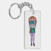 Sleutelhanger van de boekenkop (Voorkant Links)