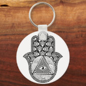 Sleutelhanger van de Button van de Hamsa Evil Eye  (Voorkant)
