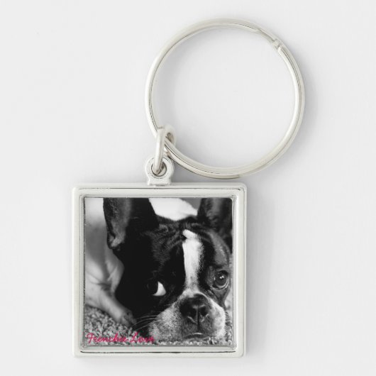 Sleutelhanger van de Franse Bulldog Button (Voorkant)