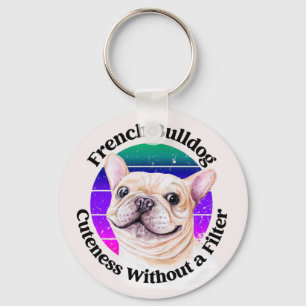 Sleutelhanger van de Franse Bulldog Waterverf