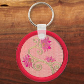 sleutelhanger van de  geborduurde  van de naaigare (Voorkant)