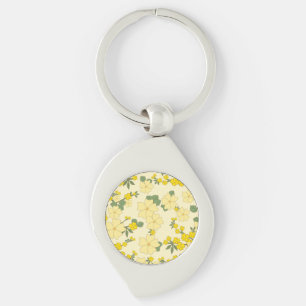 sleutelhanger van de geelbloem van de vintage