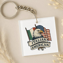 Sleutelhanger van de Italiaans-Amerikaanse vlag | 