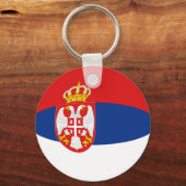 Sleutelhanger van de Servische Fisheye-vlag (Voorkant)