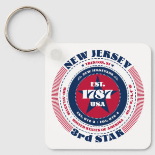 Sleutelhanger van de staat New Jersey