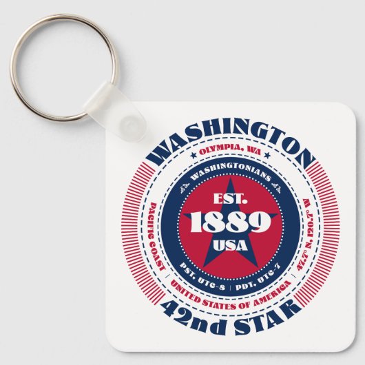 Sleutelhanger van de staat Washington (Voorkant)