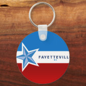 Sleutelhanger van de stadsvlag Fayetteville (North (Voorkant)