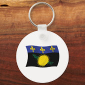 Sleutelhanger van de vlag van Guadeloupe (Voorkant)