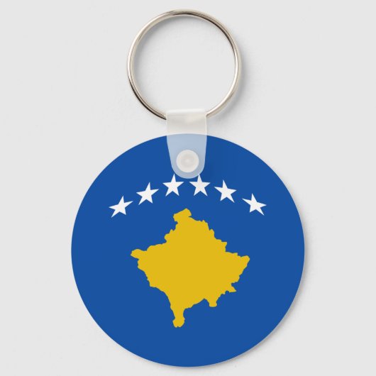 Sleutelhanger van de vlag van Kosovo Fisheye (Voorkant)