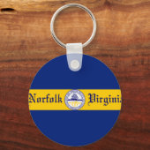 Sleutelhanger van de vlag van Norfolk (Virginia) (Voorkant)