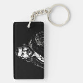 Sleutelhanger van een bejaarde verteller (achterkant)