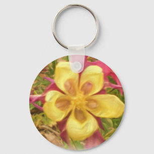 Sleutelhanger van gele bloemen