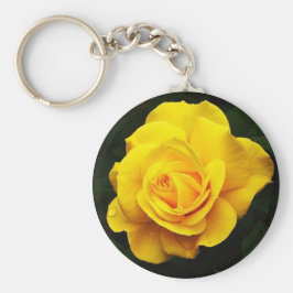 Sleutelhanger van gele roos