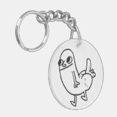 Sleutelhanger van het dikkietje (dubbelzijdig) (Voorkant Links)