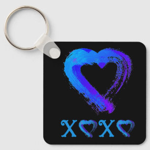 Sleutelhanger van het hart XOXO-metaal