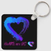 Sleutelhanger van het hart XOXO-metaal (Achterkant)