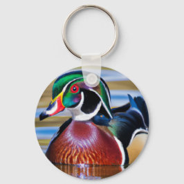 Sleutelhanger van hout, eenden jagen