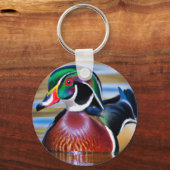 Sleutelhanger van hout, eenden jagen (Voorkant)