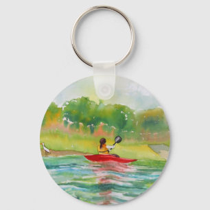 Sleutelhanger van Kayaker voor de Kayak Lover