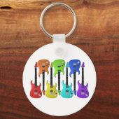 Sleutelhanger van kleurrijke elektrische gitaren (Voorkant)