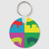 Sleutelhanger van kleurrijke varkens (Voorkant)