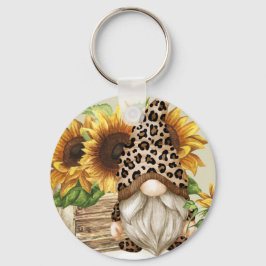 Sleutelhanger van Leopard Gnome Sunflower