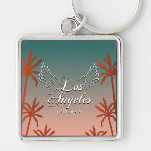 Sleutelhanger van Los Angeles Word Art City Sign