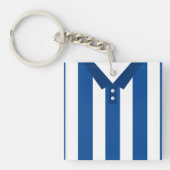 Sleutelhanger van op maat gemaakte voetbal rugby j (Voorkant)