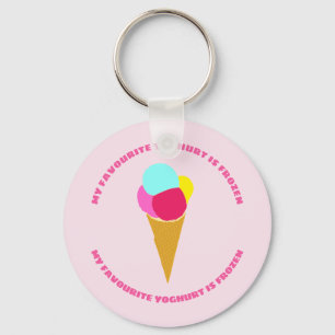 Sleutelhanger van vun en kleurrijk ijs