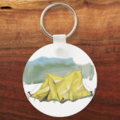 Sleutelhanger van whimsical Tent Illustration (Voorkant)
