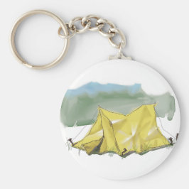 Sleutelhanger van whimsical Tent Illustration