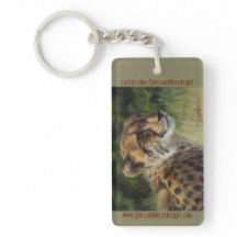 Sleutelhanger van wilde dieren met Cheetah en Hipp