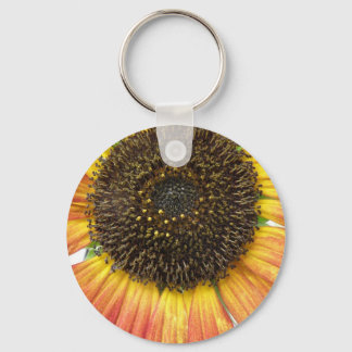 Sleutelhanger van zonnebloem in oranje