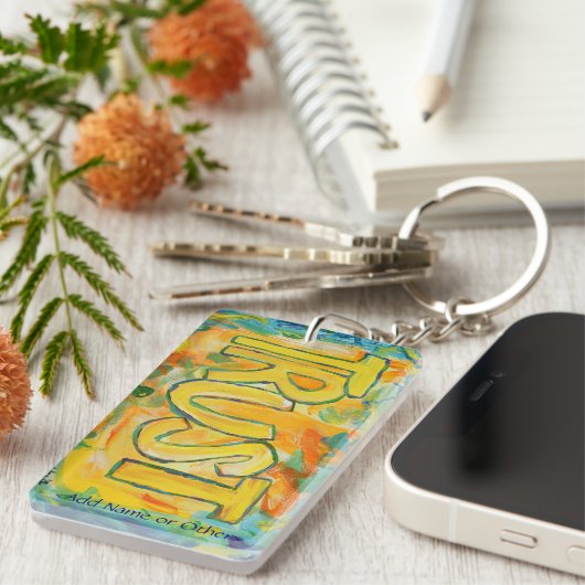 Sleutelhanger Vertrouwen Inspirerend Word - aangep (Voorkant Rechts)