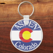 Sleutelhanger vlag Aspen Colorado (Voorkant)