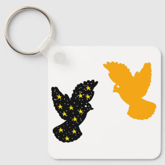 Sleutelhanger Vogels – Minimalistisch Vliegend Sil