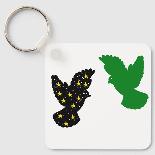 Sleutelhanger Vogels – Twin Glide Silhouet Embleem (Voorkant)