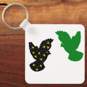 Sleutelhanger Vogels – Twin Glide Silhouet Embleem (Voorkant)