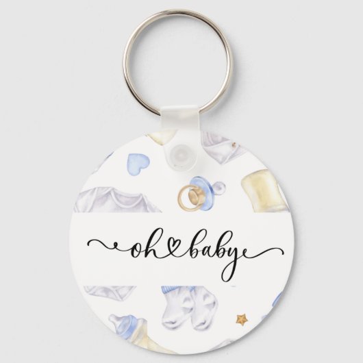 Sleutelhanger voor babyjongens | Aandenken aan bab (Voorkant)
