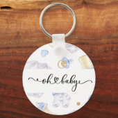 Sleutelhanger voor babyjongens | Aandenken aan bab (Voorkant)