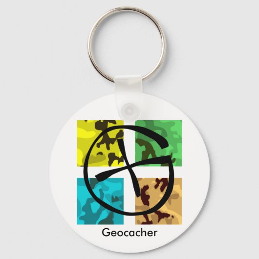 Sleutelhanger voor geocaching, kleur- en lichtgekl (Voorkant)
