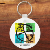 Sleutelhanger voor geocaching, kleur- en lichtgekl (Voorkant)
