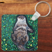 Sleutelhanger voor het verven van otter-rivierbedd (Achterkant)
