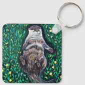 Sleutelhanger voor het verven van otter-rivierbedd (Achterkant)
