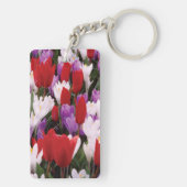Sleutelhanger voor kleurrijke Tulp Flowers (achterkant)