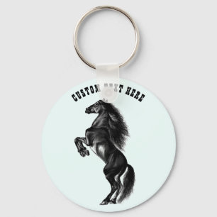 Sleutelhanger voor onechte zwarte wilde paarden - 