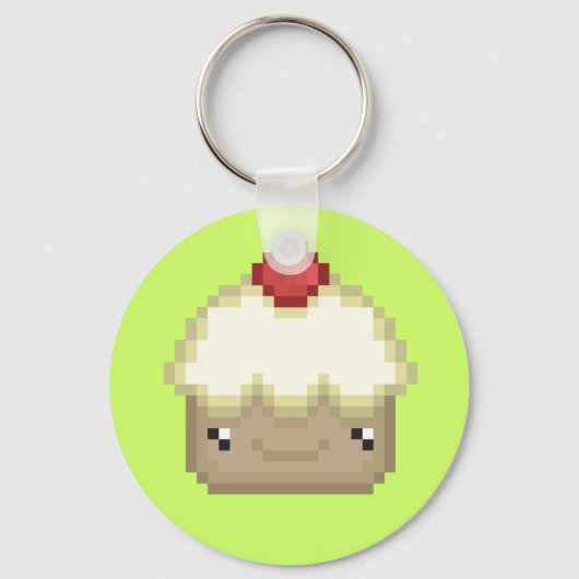 sleutelhanger voor pixelcupcake (Voorkant)