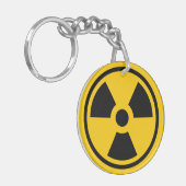 Sleutelhanger voor radioactiviteitswaarschuwing (Voorkant Links)