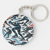 sleutelhanger voor shorttrackschaatsen (Achterkant)